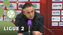 Conférence de presse Valenciennes FC - Chamois Niortais (1-3) : Bernard  CASONI (VAFC) - Régis BROUARD (NIORT) - 2014/2015