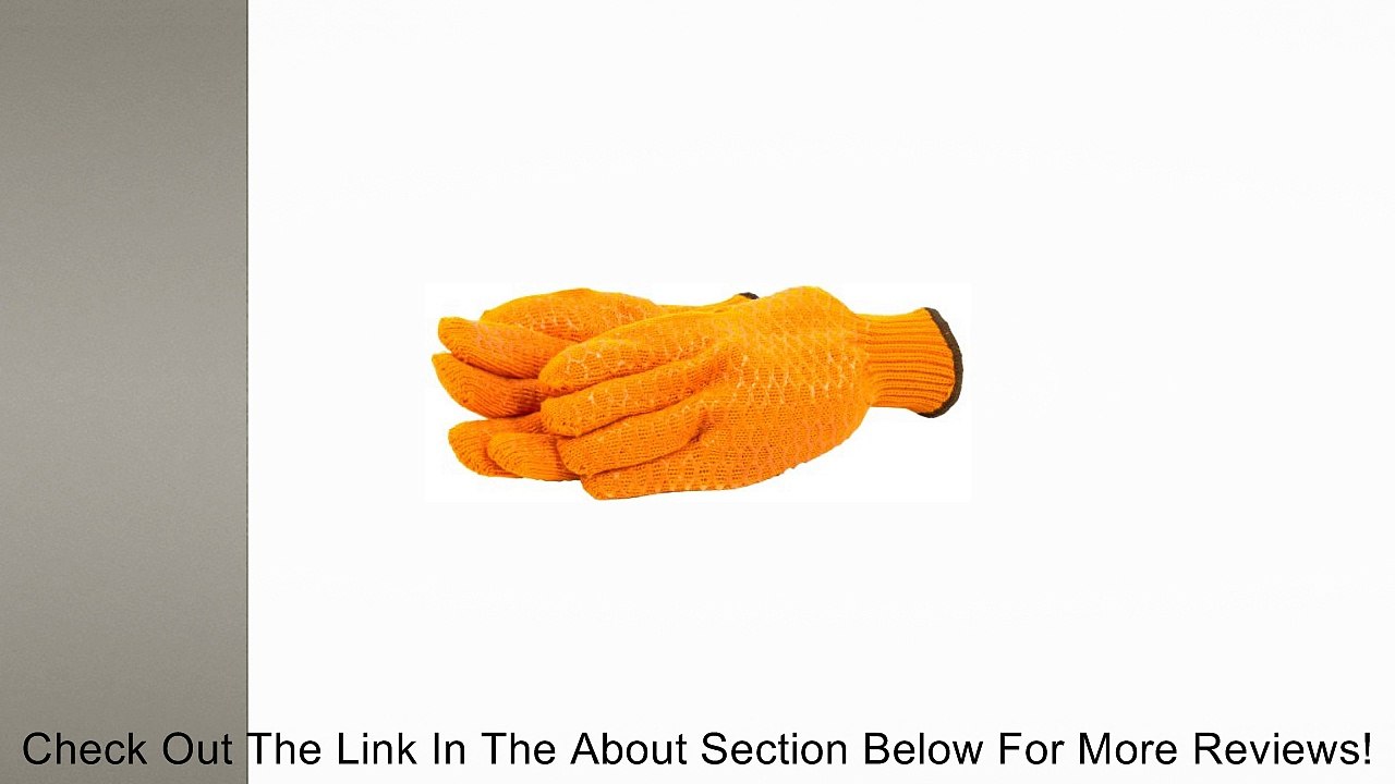 Forney 53285 String Knit Honeycomb PVC Grip Men's Gloves, Large, Orange Review