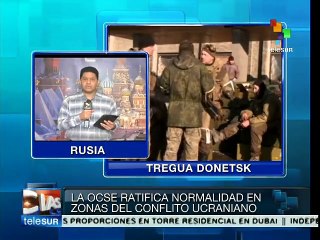 OSCE ratifica cumplimiento del cese al fuego en Ucrania