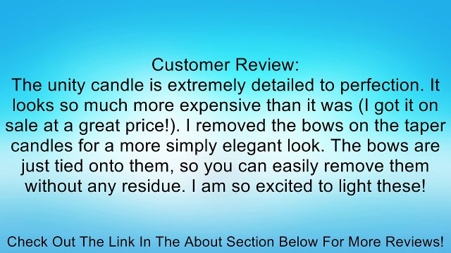 Wilton Graceful Wedding Day Collection Unity Candle and Taper Candles Set Review