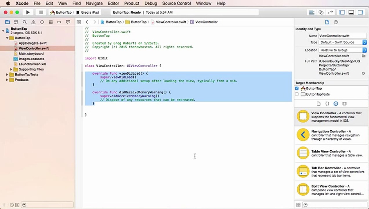 ---iOS Development with Swift Tutorial - 8 - User Interaction -