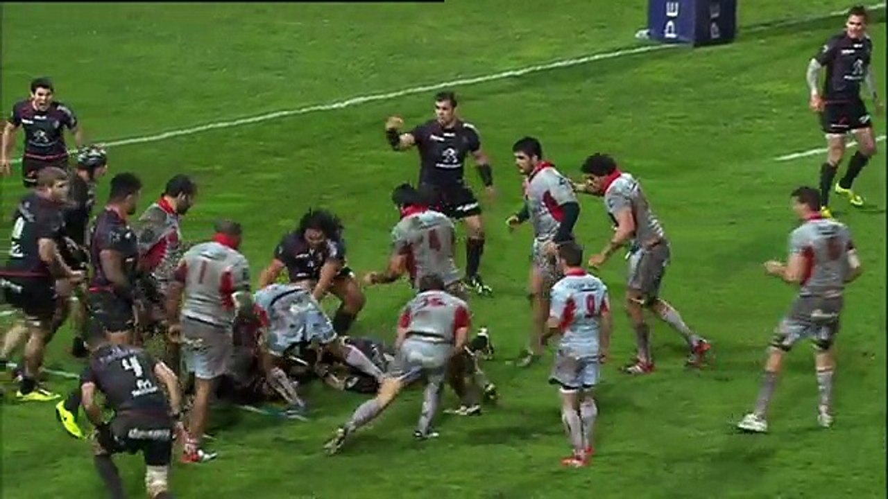 TOP14 - Toulouse-Lyon: Essai Jérôme Porical (LYO) - J18 - Saison 2014/2015