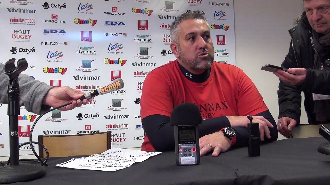 Rugby Top 14 - Christophe Urios réagit après Oyonnax - Castres (1ère partie)