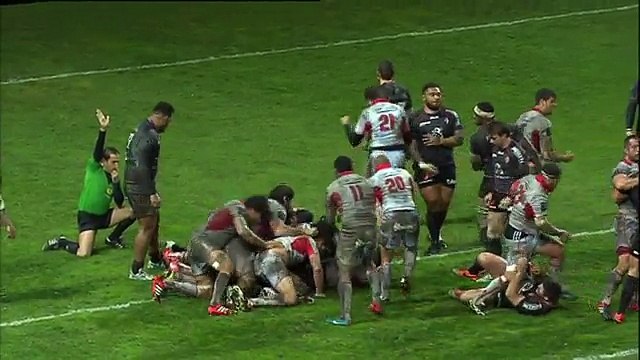 TOP14 - Toulouse-Lyon: Essai Deon Fourie (LYO) - J18 - Saison 2014/2015