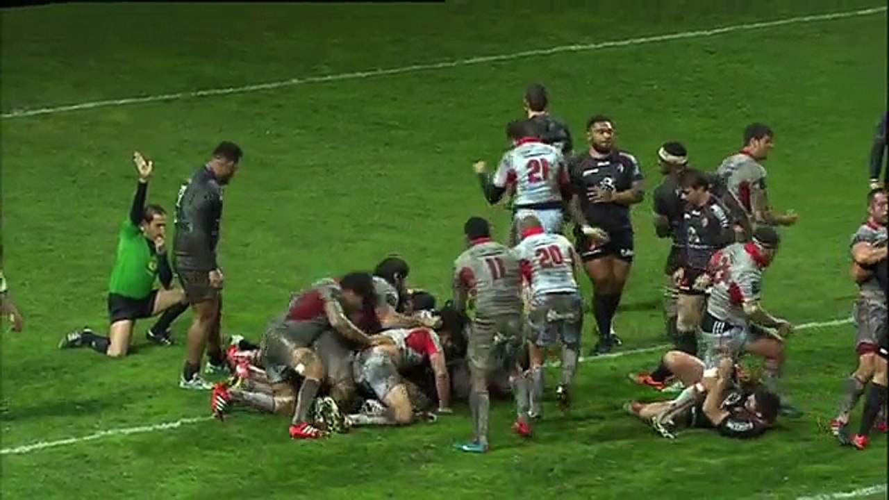 TOP14 - Toulouse-Lyon: Essai Deon Fourie (LYO) - J18 - Saison 2014/2015