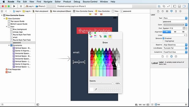 -iOS Development with Swift Tutorial - 13 - Designing the Log In Screen