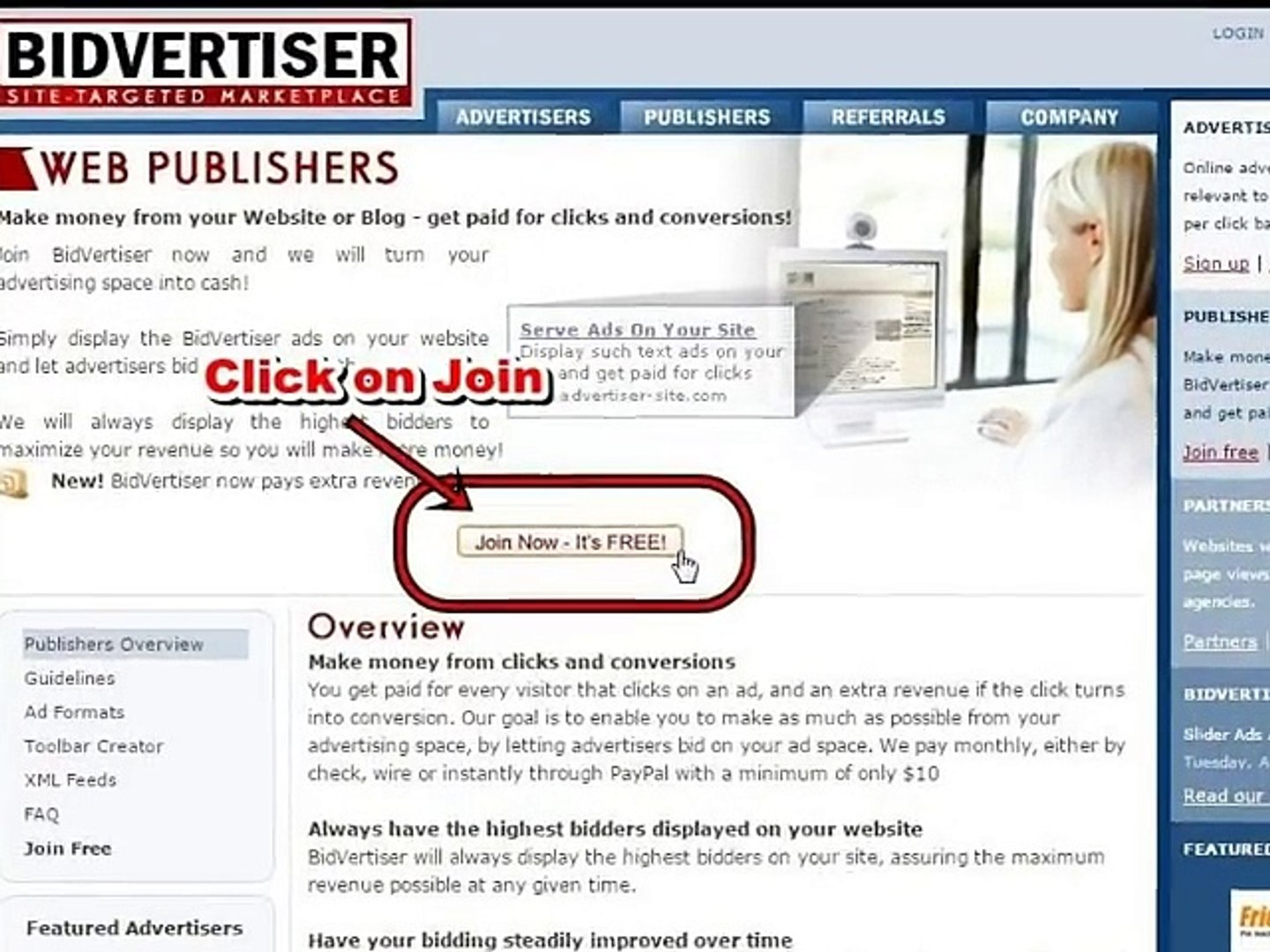 How to make Bidvertiser account
