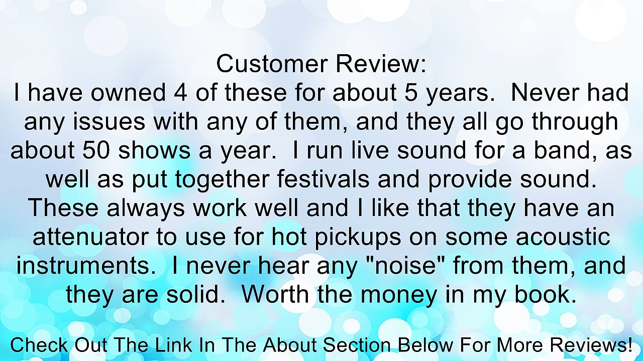 Live Wire SPDI Passive Direct Box with Attenuation Pad Review