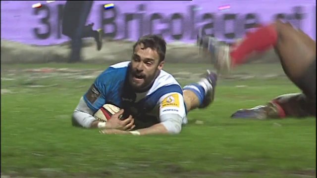 TOP14 - Oyonnax-Castres: Essai Thomas Combezou (CAS) - J18 - Saison 2014/2015
