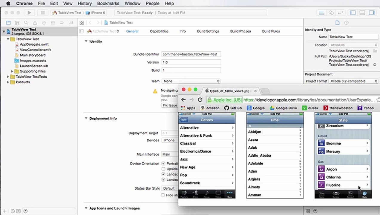 ---iOS Development with Swift Tutorial - 20 - Table Views -
