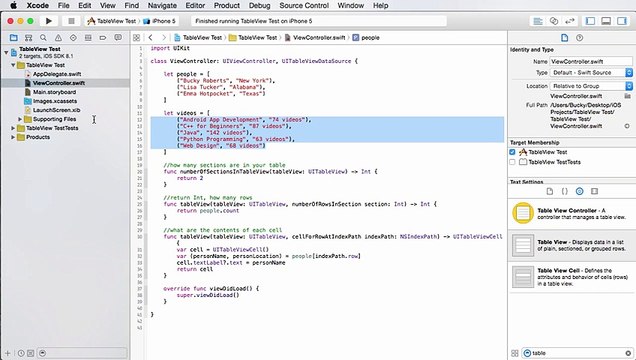-iOS Development with Swift Tutorial - 22 - Grouped Table Views -