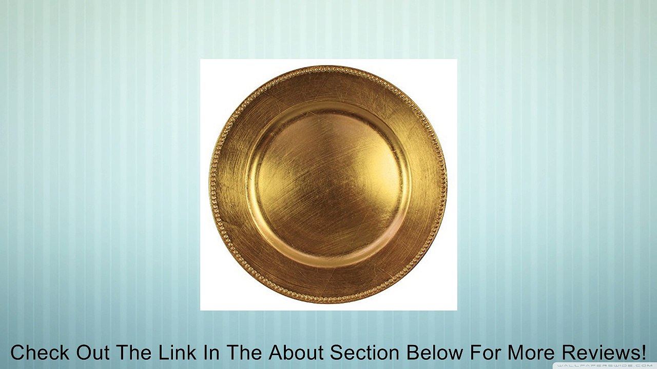 Charge It By Danny Gold Beaded Round Charger Plates Premium Quality, Set of 4 Review