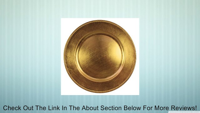 Charge It By Danny Gold Beaded Round Charger Plates Premium Quality, Set of 4 Review