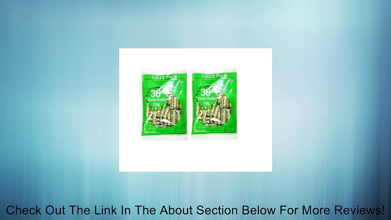 Bazic Dime Coin Wrappers, 36 Per Pack, 2 Pack(72 Total) Review