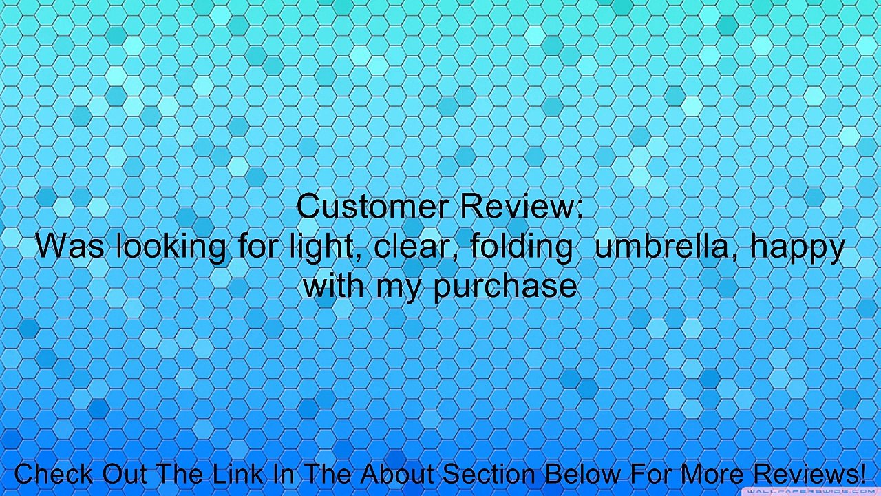 Ultralight EVA Transparent Eiffel Tower unisex folding umbrella Review