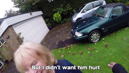 GoPro rescue - Goose scared of Simon Cowell!