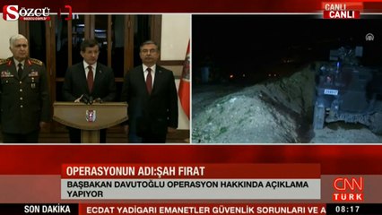 Davutoğlu'ndan Şah Fırat operasyonu açıklaması