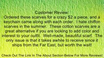 eFuture(TM) Light Blue Fashion Begonia Flower Ink Style Soft & Warm Long Chiffon Shawls Scarves Wrap For Women Lady  eFuture's nice Keyring Review