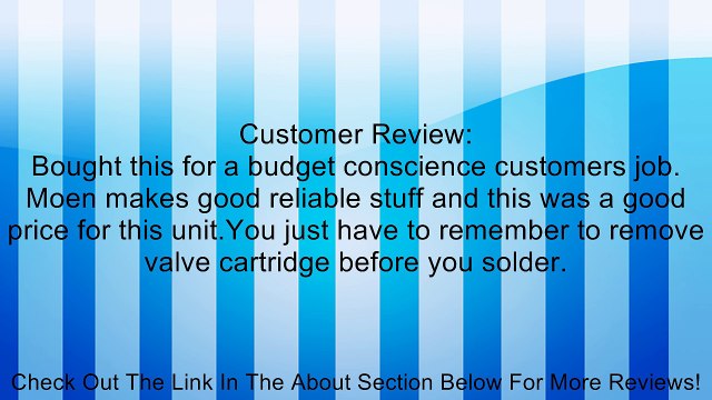 Moen L2353 Chateau Chrome Posi-Temp Tub/Shower Review