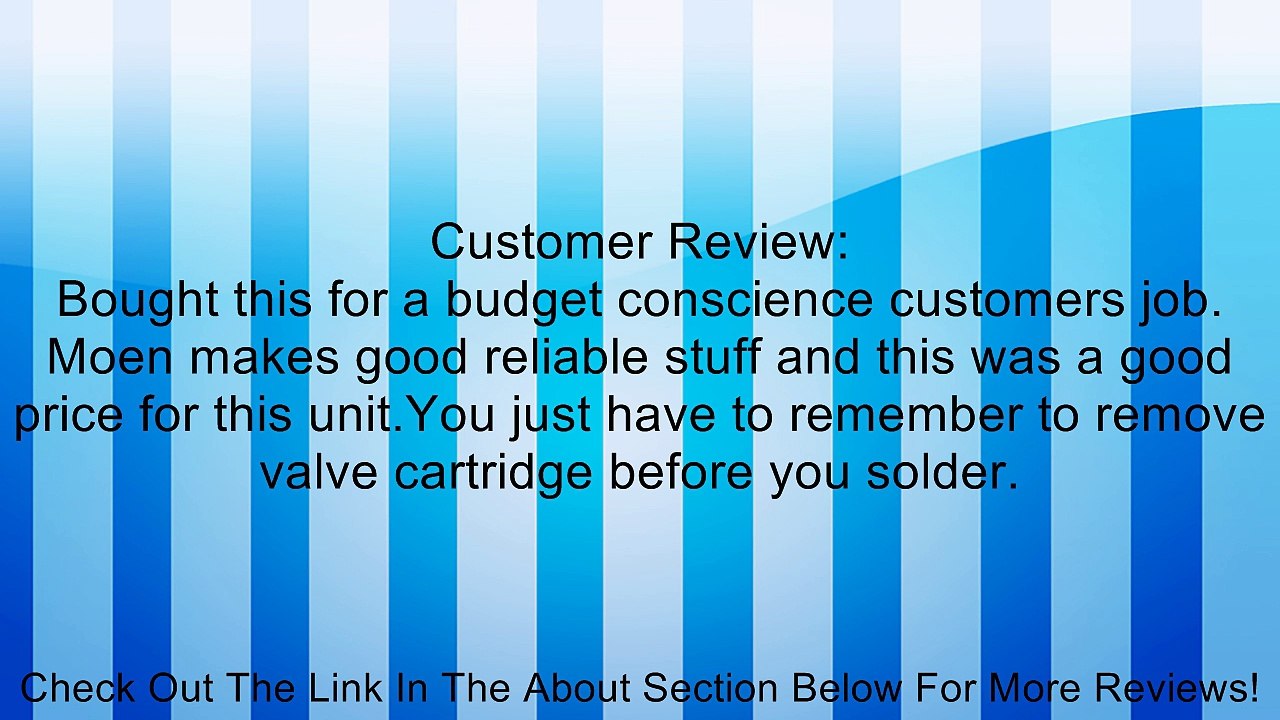 Moen L2353 Chateau Chrome Posi-Temp Tub/Shower Review