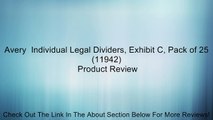 Avery  Individual Legal Dividers, Exhibit C, Pack of 25 (11942) Review