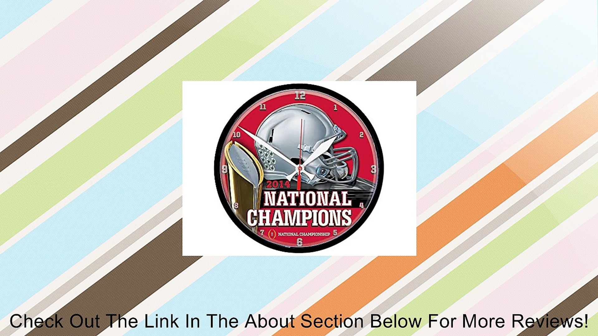 2014 National Champions Ohio State Buckeyes Wall Clock Review