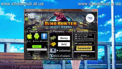 Dino Hunter: mortel Shores Générateur Ressources 2015  | argent, d'or et de l'énergie Français