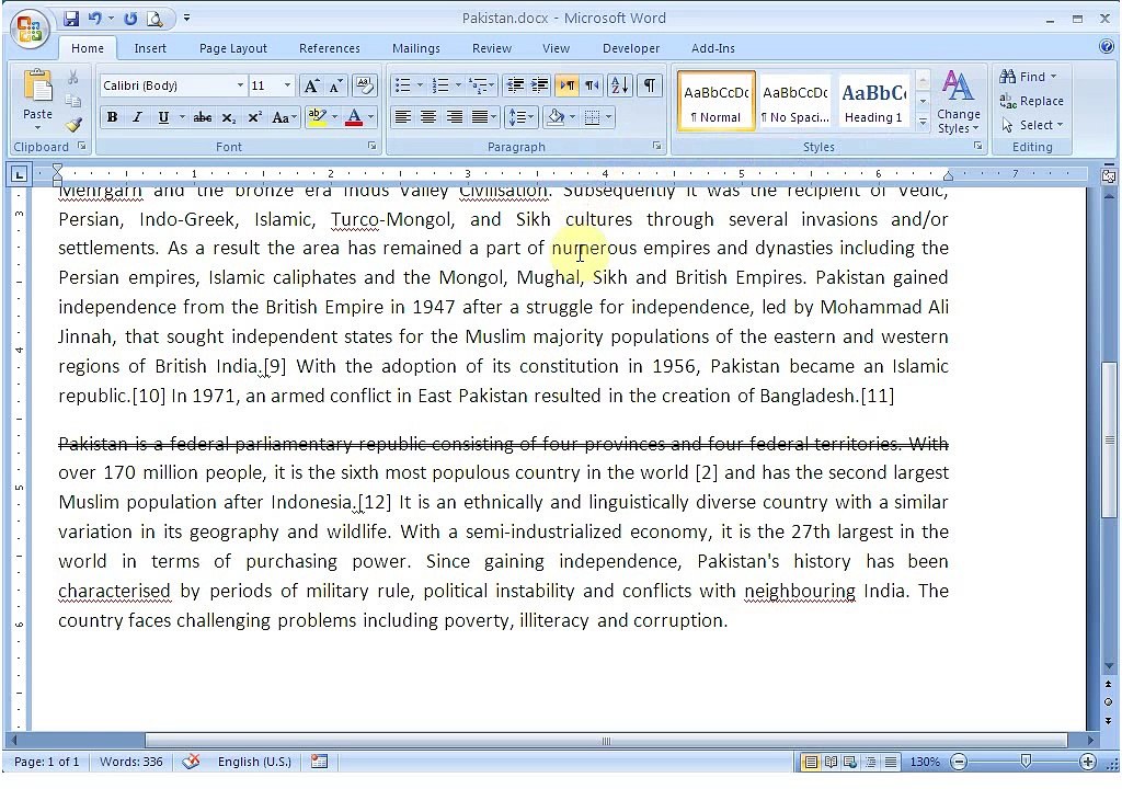 MS Word 2007 in Urdu Basic Formatting