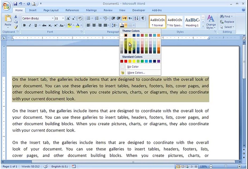 MS Word 2007 in Urdu Formatting Part 4