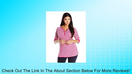 Jones New York Women's Plus-Size Striped 3/4 Sleeve Henley Review