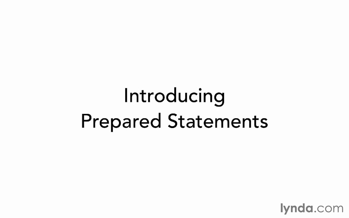 093- Introducing prepared statements