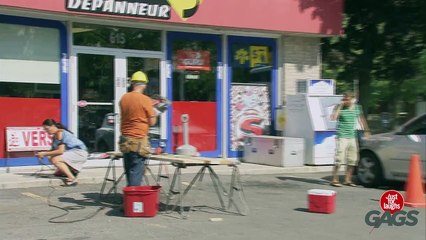Saw Blade Flies Into Car