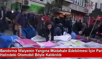 BANDIRMA CUMARTESİ PAZARINDA YANGIN VE CURCUNA!