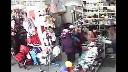 An old woman steal like a master thief