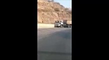 Brave Pakistani Man Stops 22 Wheeler Break-Failed Truck (EXCLUSIVE VIDEO)-320x240