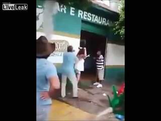 Guy Pushes Woman and Unleashes Wrath Upon Himself