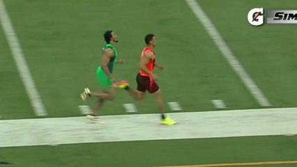 Marcus Mariota vs. Vic Beasley in 40 simulcam
