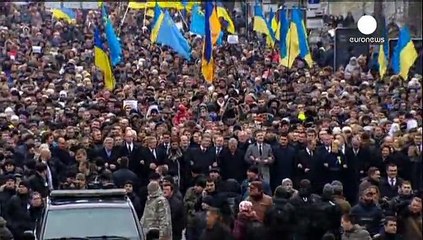 Une grande "Marche de la dignité" pour fêter l'anniversaire de Maïdan