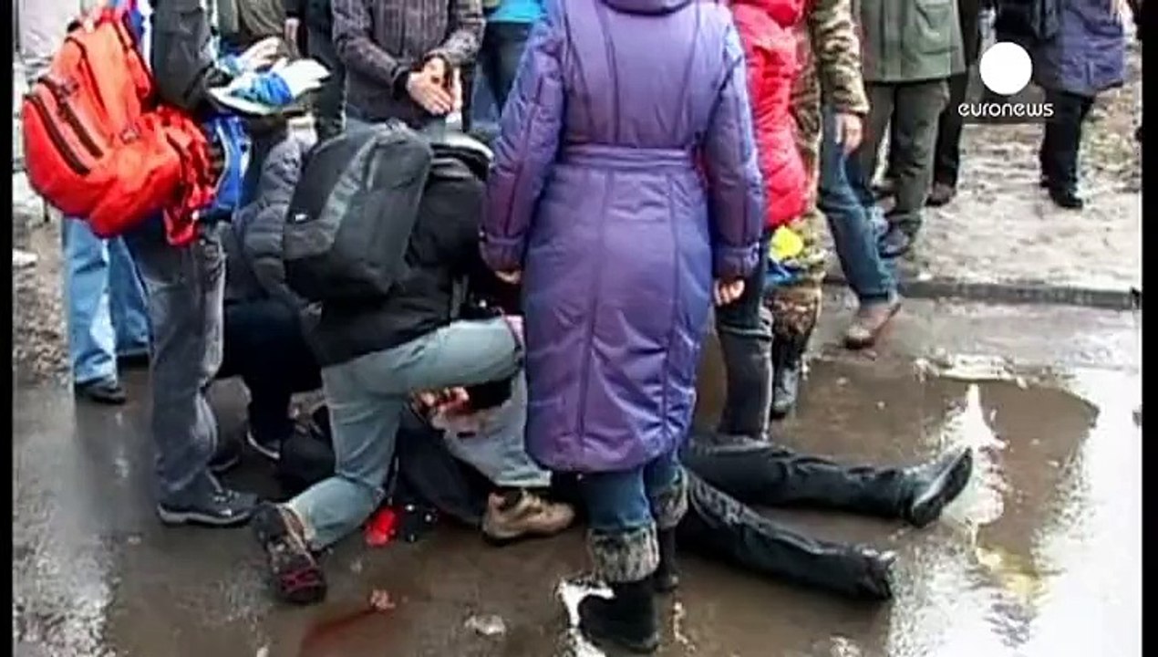 Anschlag auf Demonstranten in Charkiw: Spur führt nach Russland