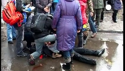 Anschlag auf Demonstranten in Charkiw: Spur führt nach Russland