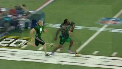 Vic Beasley's 40-yard dash against Jadeveon Clowney and Clay Matthews