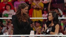 WWE RAW 2014 AJ Brooks as AJ Lee talk about the championship with Stephanie Mcmahon,with Paige&The Bella Twins,rib cage pendant
