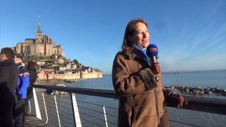 Grandes marées - visite de Ségolène Royal au Mont-Saint-Michel - dimanche 22 février 2015