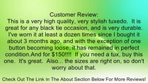Men's Super 140s Black Stretch Wool Tuxedo Suit Review