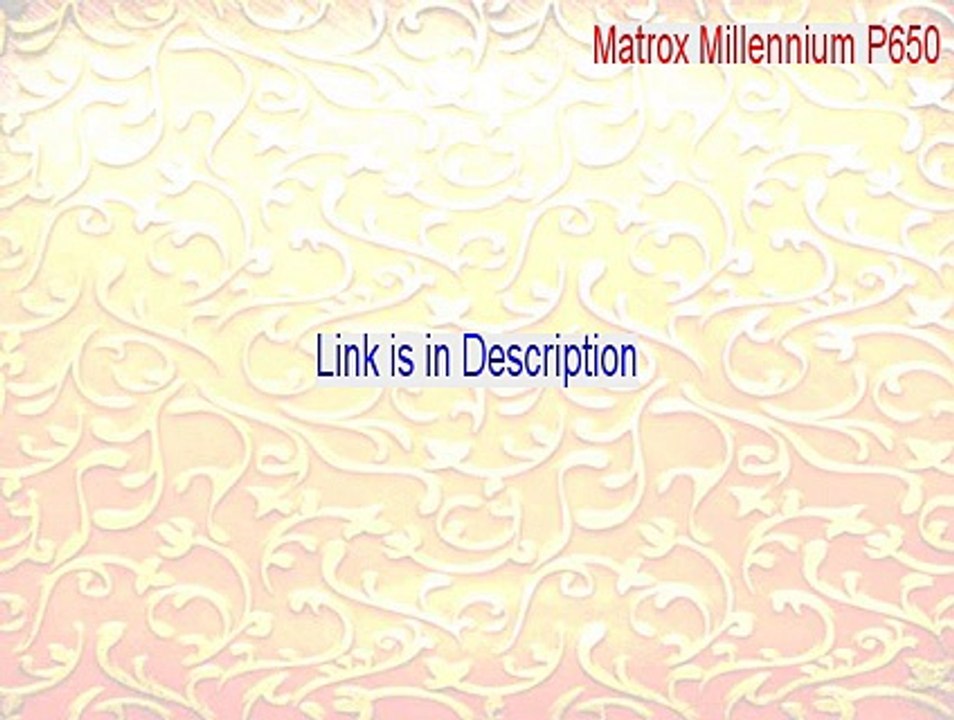 Matrox Millennium P650 Download [Free Download 2015]