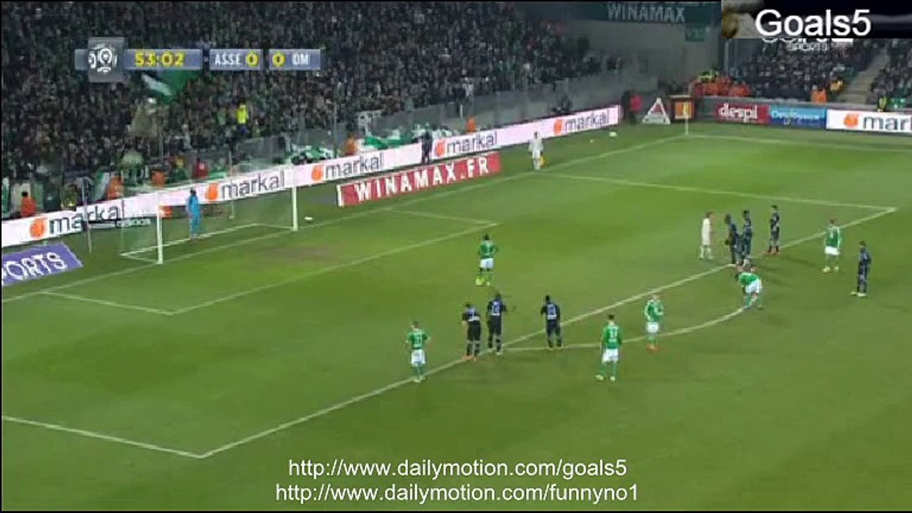 Max Gradel  Penalty Goal St Etienne 1 - 0 Marseille Ligue 1 22-2-2015