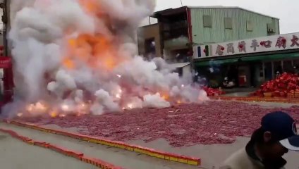 See What Happenend When Thousands Of Crackers Blown At Once