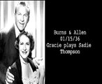 Burns and Allen Radio Program Gracie plays Sadie Thompson Old Time Radio Part 1 of 2