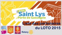 Partenaires du Loto 2015 du Rotary de Saint-Lys