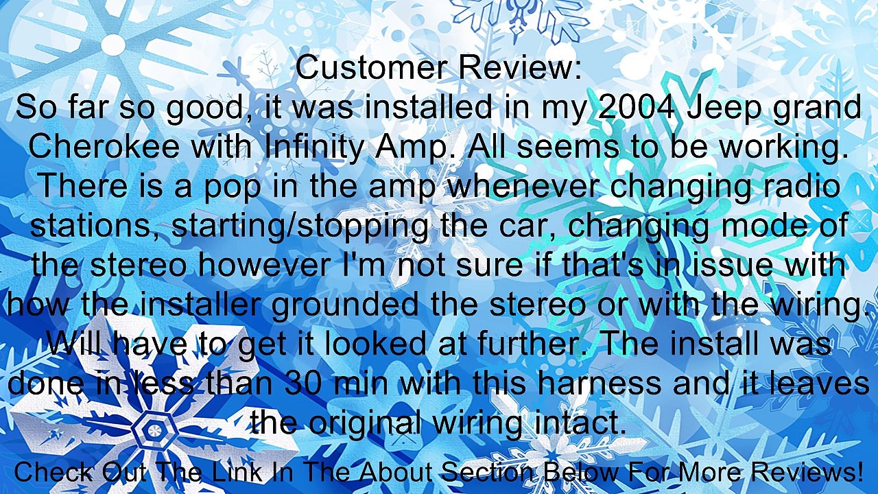 Metra 70-6503 Radio Wiring Harness for Chry/Dodge 02 Amp Int Review